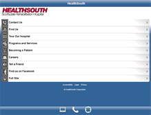 Tablet Screenshot of healthsouthscottsdale.com